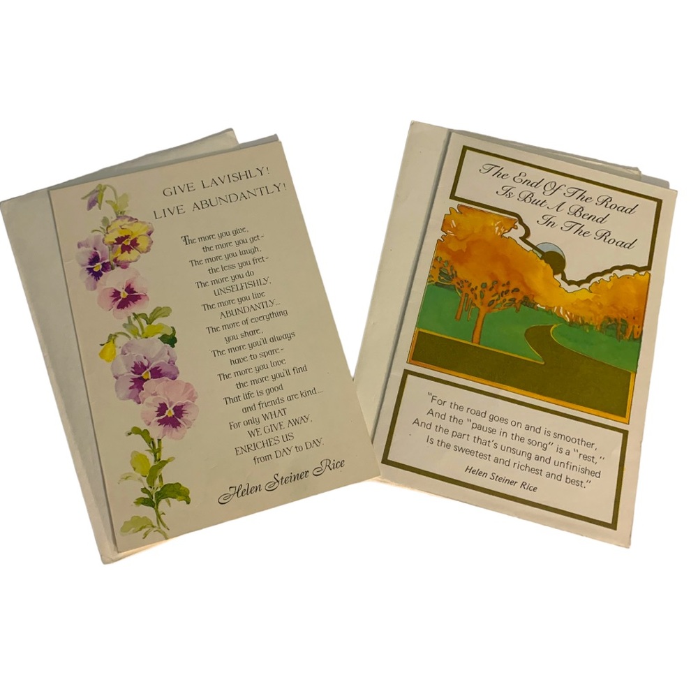 VTG Gibson Helen Steiner Rice Inspirational Hopeful Greeting Cards 2X